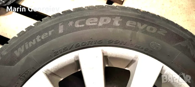 215/60/16 4бр гуми Hankook WinterICeptEVO2, снимка 4 - Гуми и джанти - 56658014