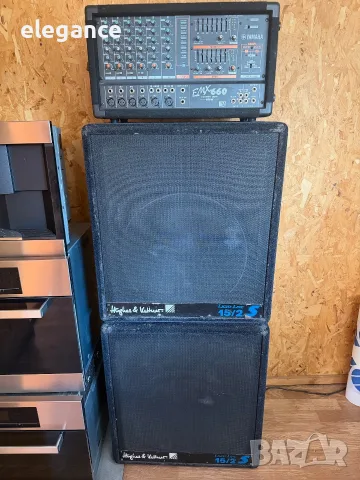Тонколони Hughes & Kettner 15/2S + Усилвател Yamaha EMX660 – професионална озвучителна система