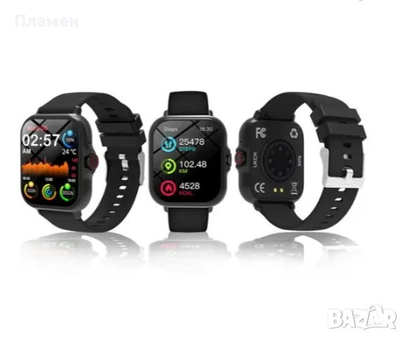 Смарт часовник Smartwatch – Разговори, Пулс, Кръвно, Известия (Черен)