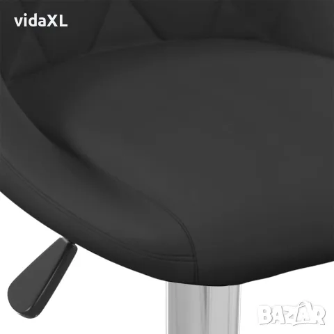 vidaXL Бар табуретки, 2 бр, черни, кадифе, снимка 7 - Столове - 56147143
