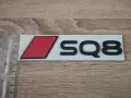 емблема Audi SQ8 нов стил черно с червено, снимка 6