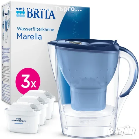 Кана с филтър за вода BRITA Marella 2,4 л + 3 филтъра Maxtra Pro