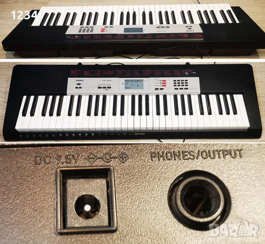 синтезатор клавир CASIO CTK-1500 пиано с 5 октави и плътни клавиши