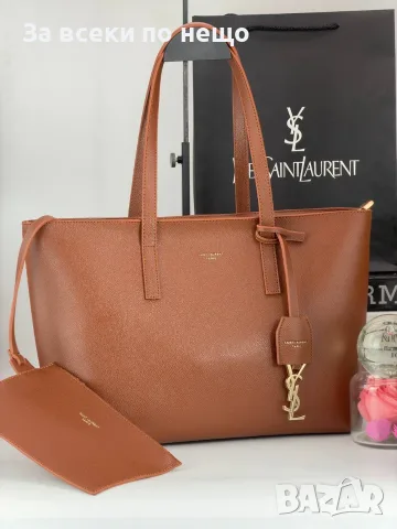 Yves Saint Laurent Shopper Луксозна Дамска Чанта С Висулка И Несесер - Различни Цветове Код SK2595