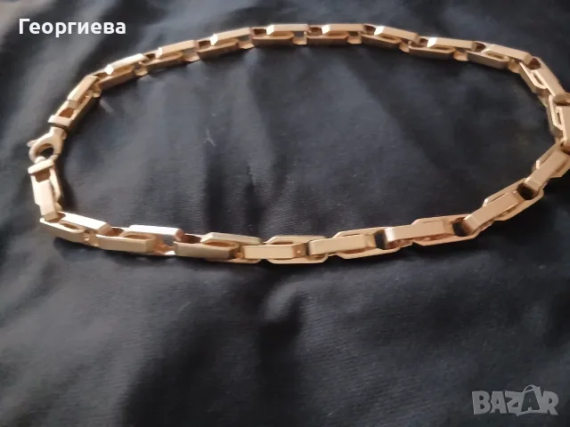 Мъжки златен синджир, снимка 2 - Колиета, медальони, синджири - 56585977