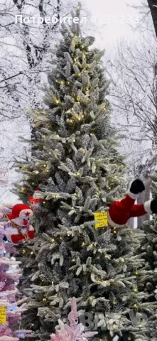 Коледна елха с вградени лампички, снимка 6 - Декорация за дома - 56733701
