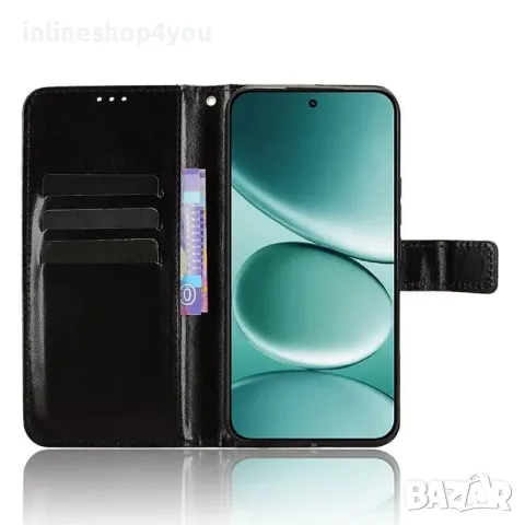 Кожен Калъф Тип Тефтер за Xiaomi Poco M8 5G - Черен, снимка 3 - Калъфи, кейсове - 56584413