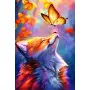 Комплект за рисуване по номера - лисица с пеперуда, снимка 1