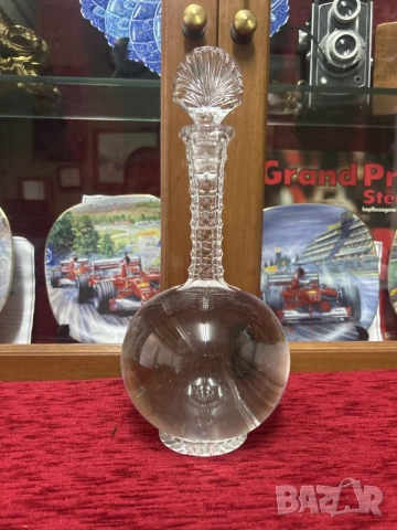 Изискана антична кристална гарафа (декантер) „Globe“ – Викториански стил