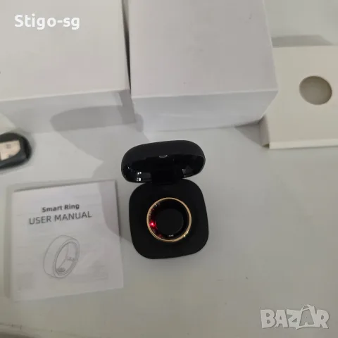 Нов Смарт Пръстен (Smart Ring) със Зареждащ Кейс – Златист