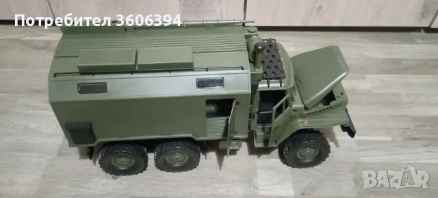 Радиоуправляем военен камион Урал (6х6) с фургон / кунг – Мащаб 1:16