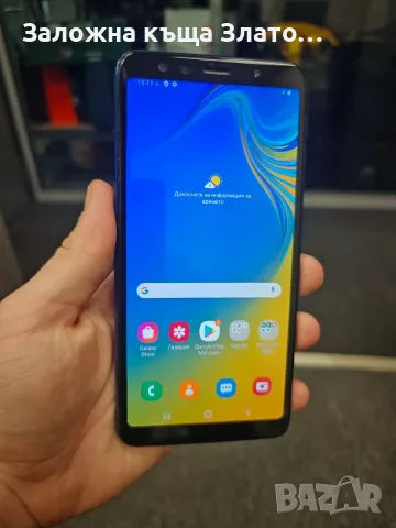 Смартфон Samsung Galaxy А-7 син, снимка 4 - Samsung - 56635589