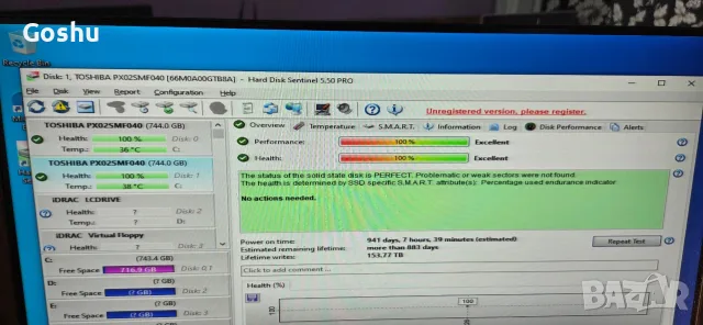 Toshiba SAD SSD 400GB, снимка 3 - Твърди дискове - 56612759