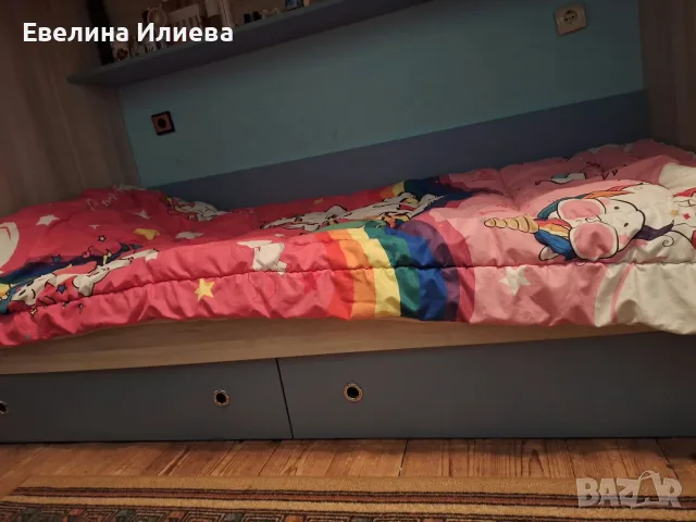 Двуетажно легло с ТВ ракла, снимка 4 - Спални и легла - 56683481