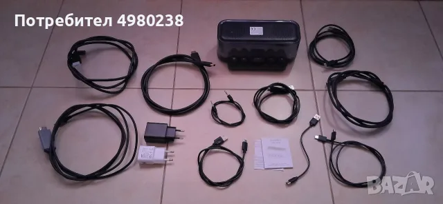 Bluetooth колонка, зарядни и кабели