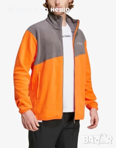 ОРИГИНАЛ - ADIDAS Terrex Multi Full-Zip Fleece Orange/Grey, снимка 2 - Якета - 56554099