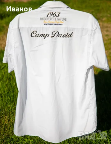 Риза с къс ръкав Camp David - XL, снимка 5 - Ризи - 56559787
