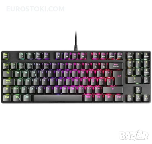 Мехнична клавиатура Mars Gaming MKREVO PRO, RGB геймърска клавиатура, TKL+ NUM, Brown Switches