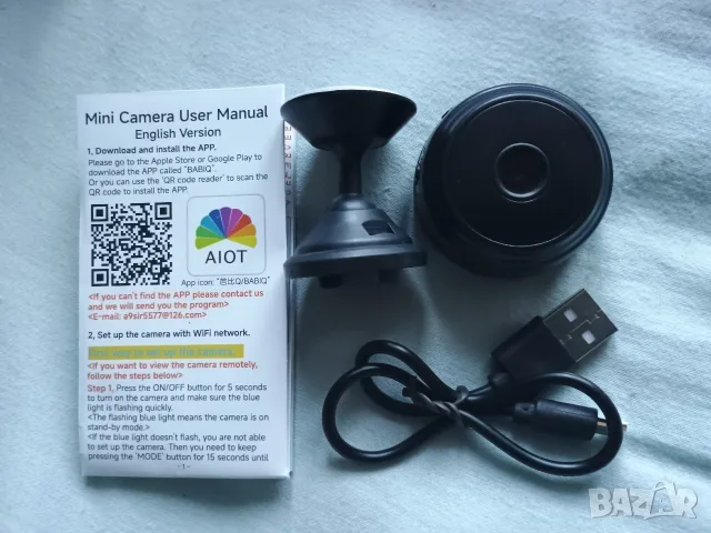 Мини безжична WiFi камера A9 - HD 1080p, Нощно виждане и детекция на движение.