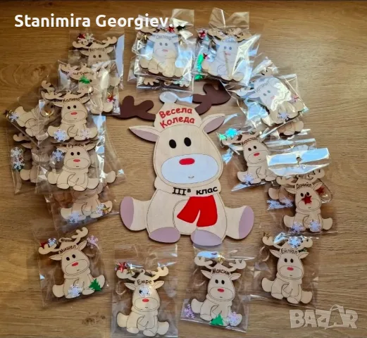 Персонална играчка за елха, снимка 3 - Коледни подаръци - 56595650