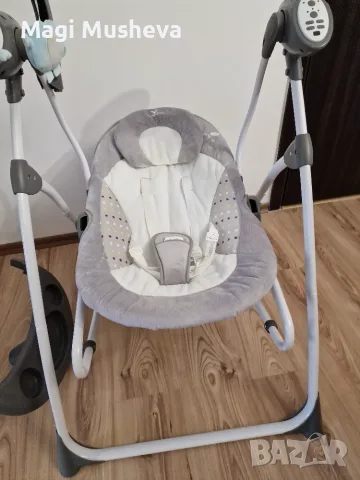 Бебешка електрическа люлка Cangaroo Swing Star, снимка 4 - Детски люлки - 56590284