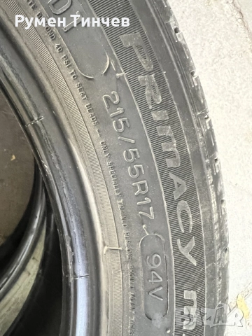 2бр всесезонни гуми 215-55-17, снимка 5 - Гуми и джанти - 56655477