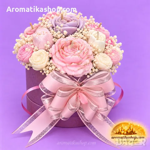 „Rosé Amour“ – Луксозен ароматен букет, снимка 6 - Декорация за дома - 56682011