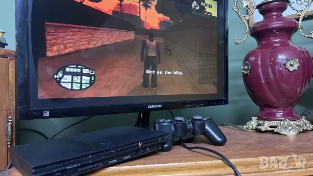PlayStation 2 + GTA San Andreas, снимка 2 - PlayStation конзоли - 56747410