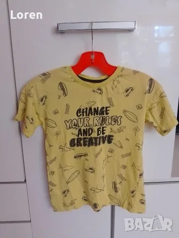 Тениска в жълто 