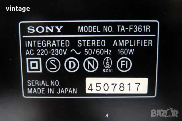Sony TA-F361R Integrated Stereo Amplifier (1995), снимка 8 - Ресийвъри, усилватели, смесителни пултове - 56652169