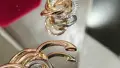 CARTIER Trinity Half Paved Diamonds Дамски Обеци, снимка 8