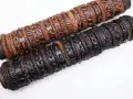 Винтидж гривни - кожени, снимка 2