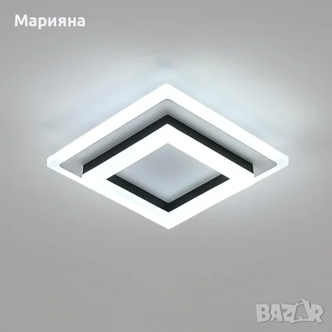 Чисто нов модерен квадратен LED плафон за таван 24W (6500K) – 20х20 см