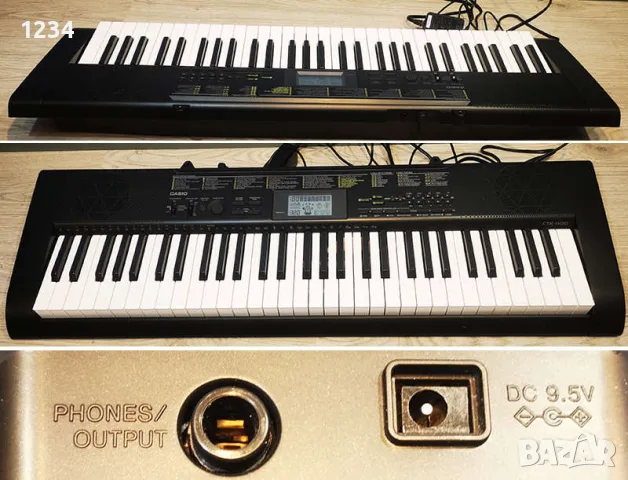 синтезатор клавир пиано CASIO CTK-1100 с 5 октави и плътни клавиши