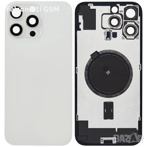 Заден капак за iPhone 16 Pro Max – Оборудван AAA+ – Бял титан