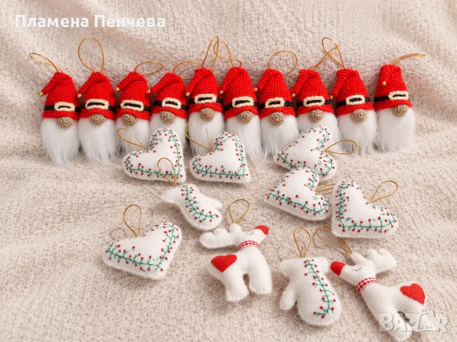 коледни играчки от филц и гномчета , снимка 6 - Коледни подаръци - 56588617