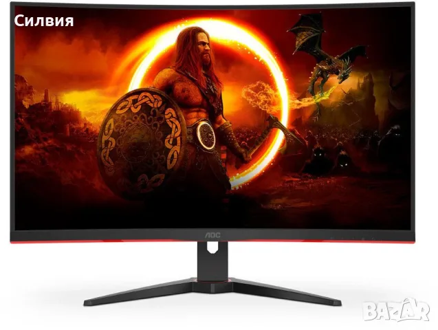 Гейминг монитор AOC 32" с извит екран, 240 Hz