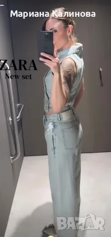 Дънков комплект Zara , снимка 5 - Дънки - 56566912