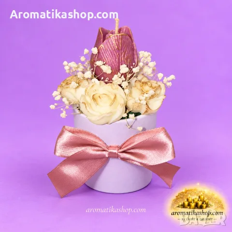 „Royal Tulip“ – Ароматен соев букет, снимка 2 - Декорация за дома - 56680362