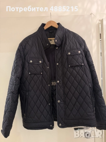 Мъжко капитонирано яке Burberry – тъмносиньо