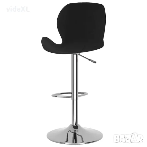 vidaXL Бар табуретки, 2 бр, черни, кадифе, снимка 5 - Столове - 56147006