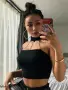 черен топ с яка тип чокър, снимка 3