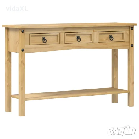 vidaXL Конзолна маса "Corona" 114x34,5x73 см Масивна дървесина, бор