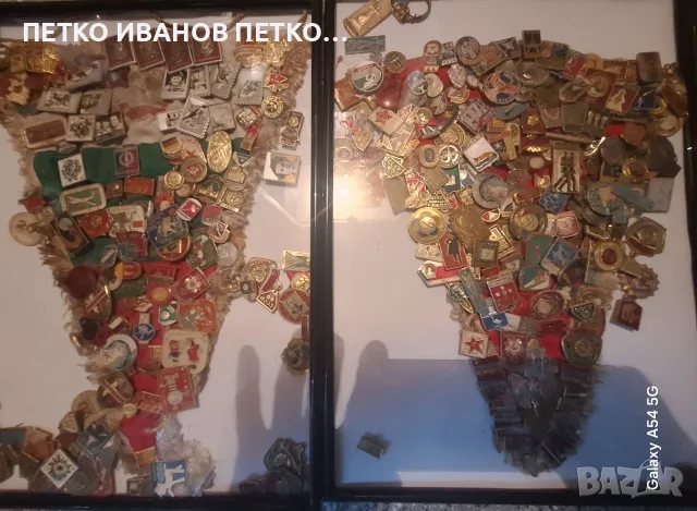 Колекция стари руски значки направени в картини