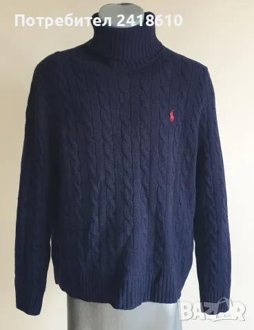 POLO Ralph Lauren Cable Wool Turtleneck Womens Size L / XL ОРИГИНАЛ! Дамско вълнено Поло!