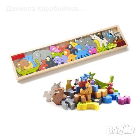 Дървена игра за баланс - пъзел Животни, снимка 2 - Игри и пъзели - 56623389