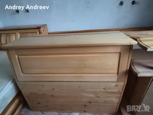 Легла от естествено дърво (чам) с 2 ракли, снимка 3 - Спални и легла - 56570658