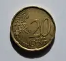 Италия -2002 г.20 евроцента.-Дефект, снимка 2