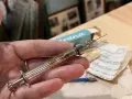  Chirana Стара стъклена спринцовка Стар предмет Колекция, снимка 4