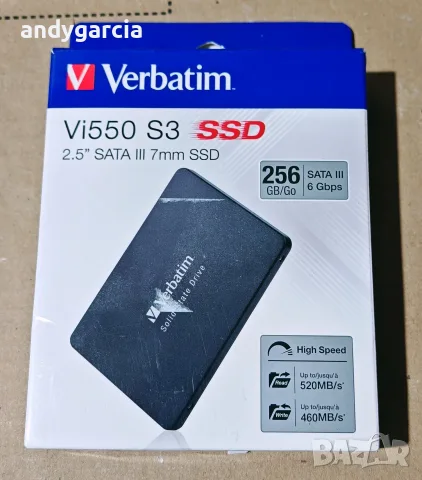  256GB Verbatim Vi550 S3 ЧИСТО НОВ ДИСК SATA 6Gb/s. 2.5 inch скорост четене/запис - 550/500 MB/s 